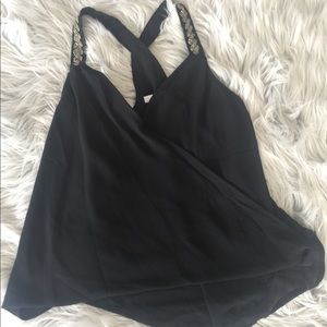 Naked zebra v neck top